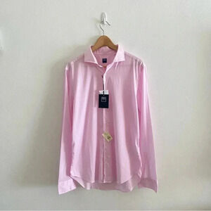 FEDELI SEAN PANAMINO DUSTY Pink Sz 42 Neck 16.5